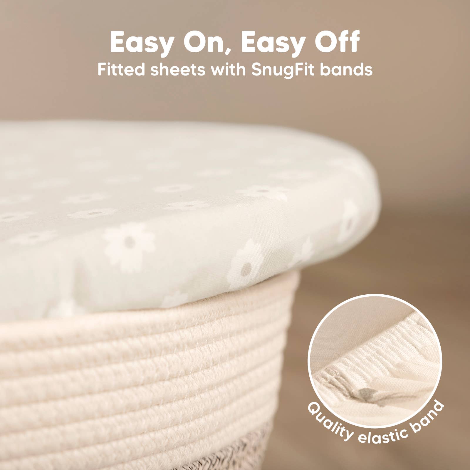 KeaBabies - Isla Bassinet Mattress Sheets Fitted for Baby Girls, Boys - Meadow-Giggles N Gear