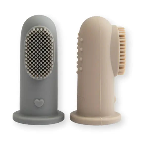Silicone Finger Toothbrush Set of Two by Bug + Bean Kids
