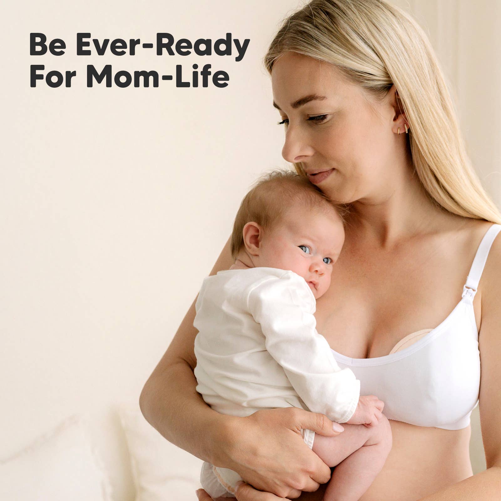 KeaBabies - 14pk Comfy Nursing Pads, Reusable Breastfeeding Pads - Bare Beige / X-Large 5.5"-Giggles N Gear