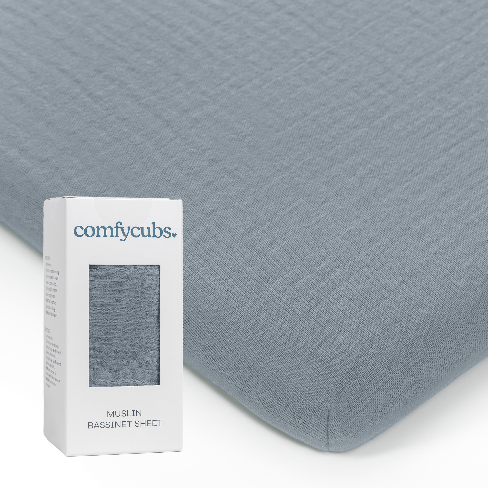 Comfy Cubs - Muslin Fitted Bassinet Crib Sheet, Extra Soft by Comfy Cubs-Giggles N Gear