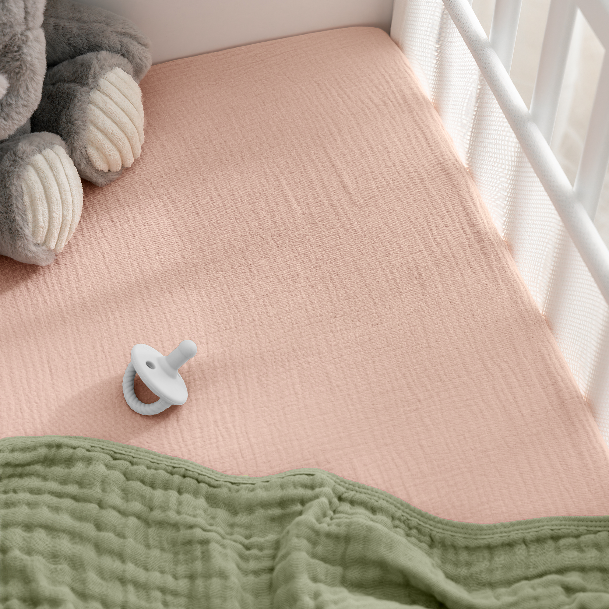 Comfy Cubs - Muslin Fitted Bassinet Crib Sheet, Extra Soft by Comfy Cubs-Giggles N Gear