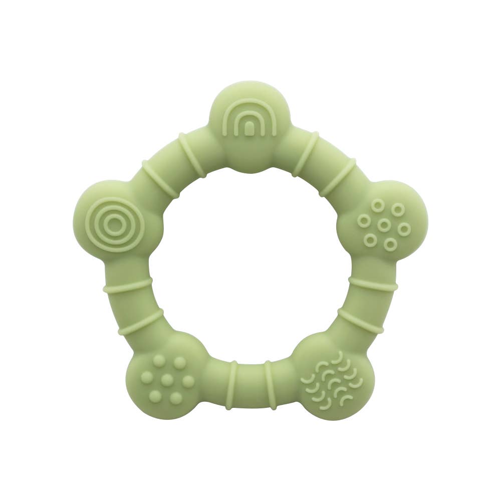 Marlowe and Sage LLC - Rainbow Wheel Teether - Matcha-Giggles N Gear