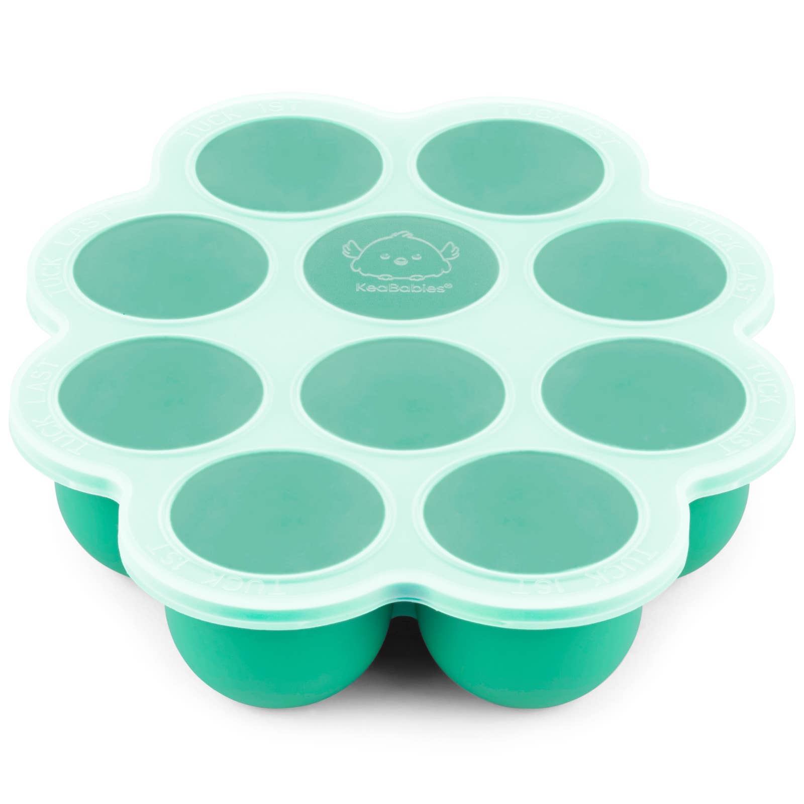 KeaBabies Silicone Baby Food Freezer Tray with 10 x 2oz pods, eco-friendly and BPA-free design.