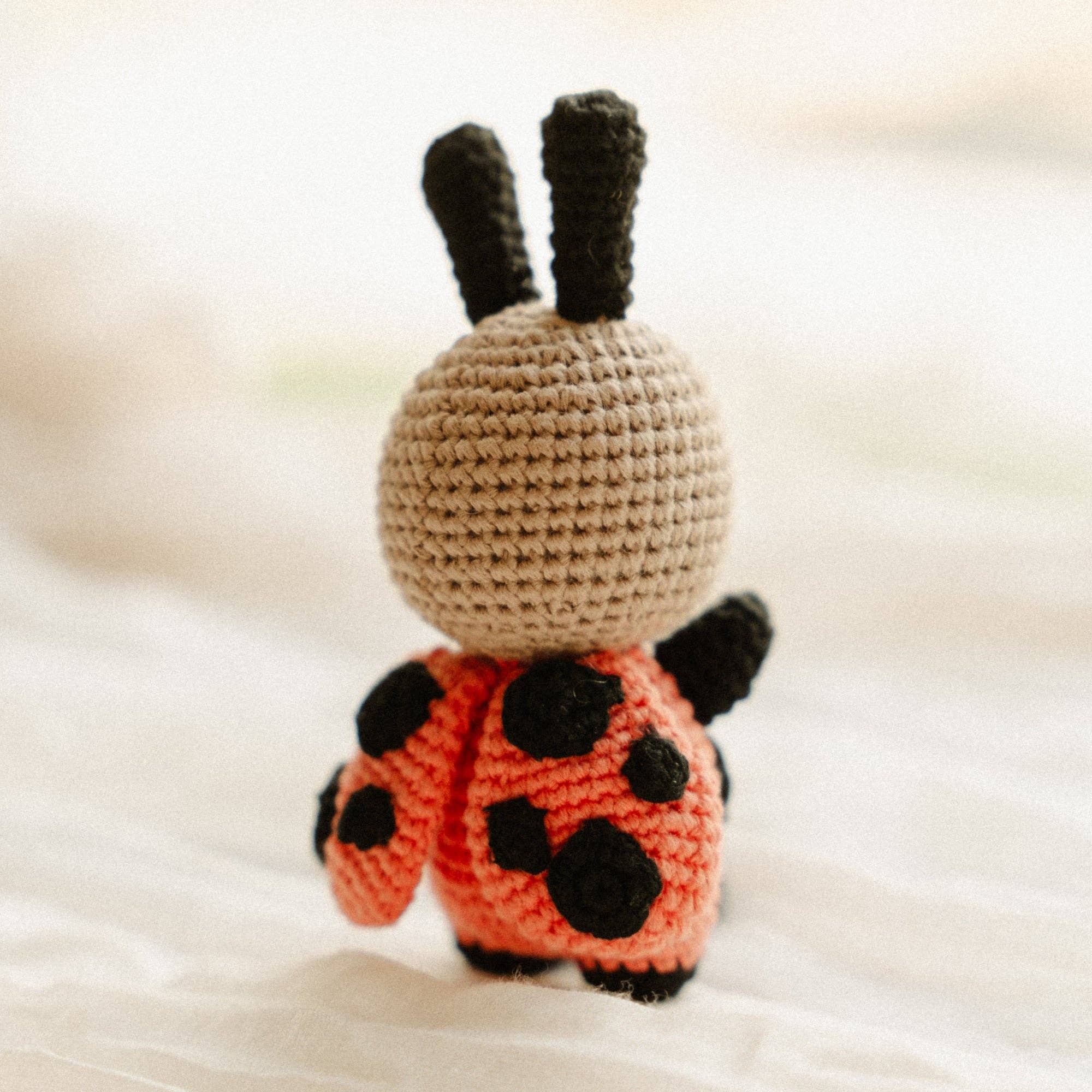 Crochet animal toy - Suzie the Snuggle Buggle ladybug, inspired by Baby Zoo, I Love You book.