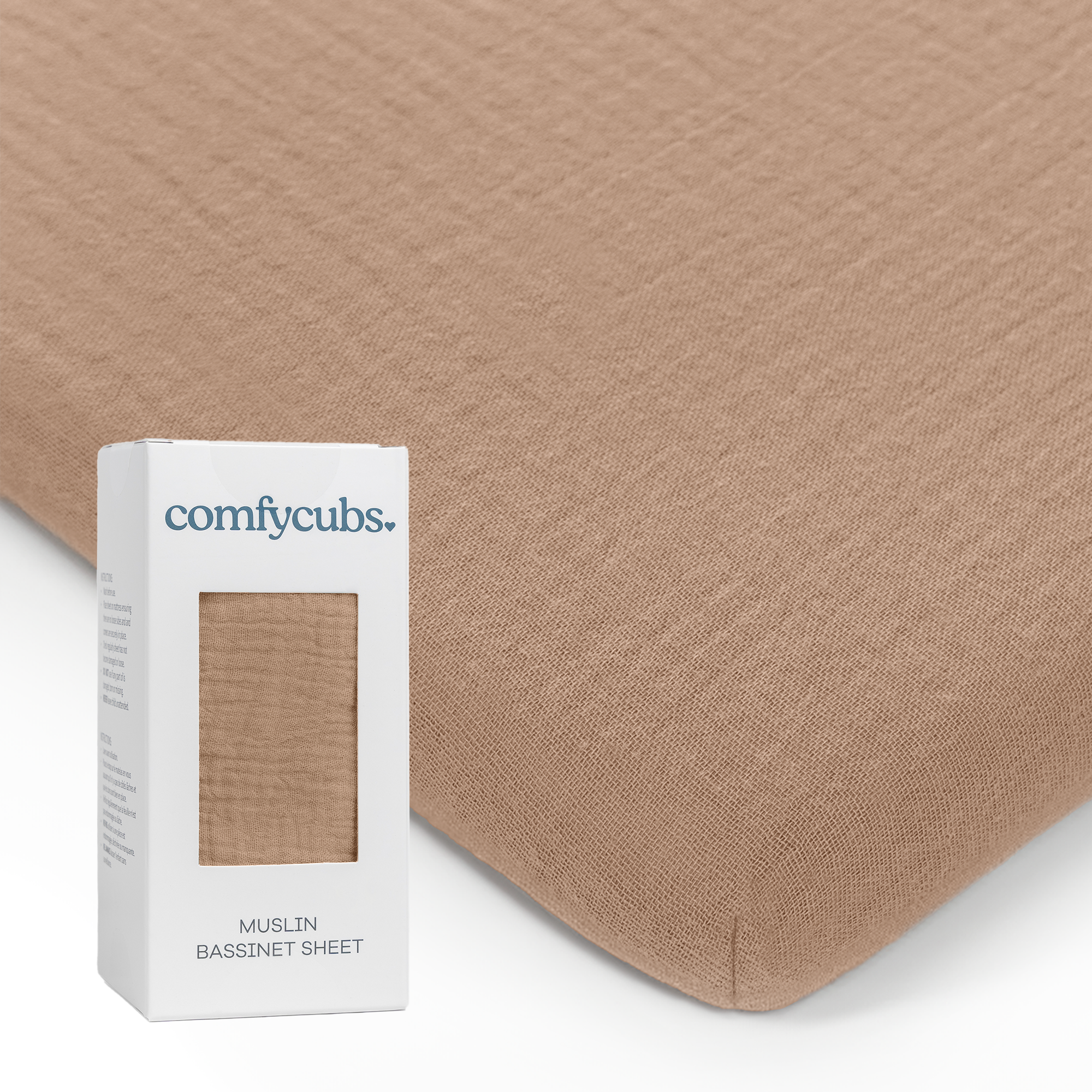Comfy Cubs - Muslin Fitted Bassinet Crib Sheet, Extra Soft by Comfy Cubs-Giggles N Gear