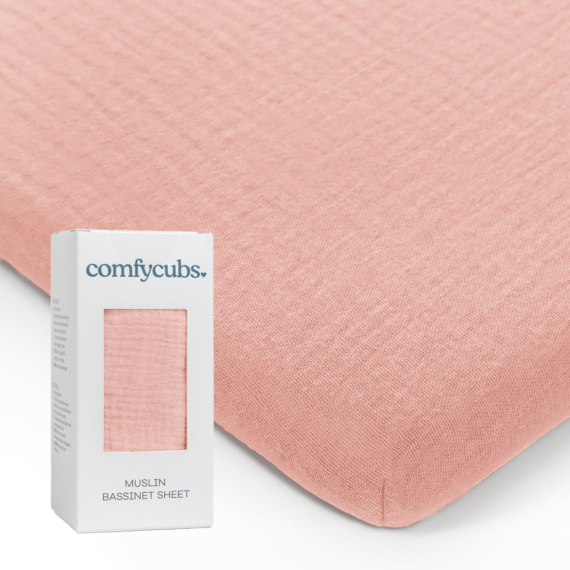 Comfy Cubs - Muslin Fitted Bassinet Crib Sheet, Extra Soft by Comfy Cubs-Giggles N Gear
