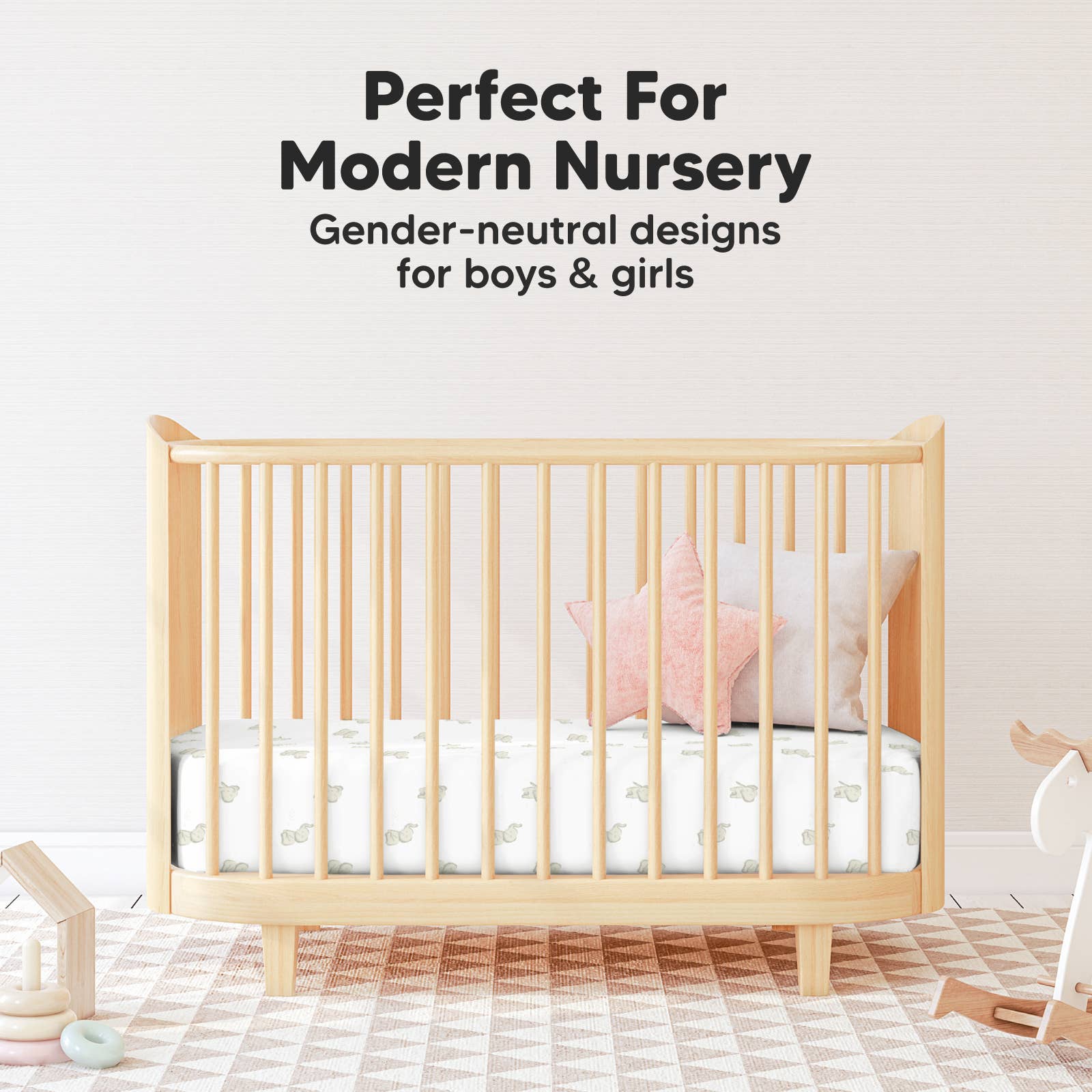 KeaBabies - KeaBabies Isla Fitted Mini Crib Sheets, Pack and Play Sheet - Elly-Giggles N Gear